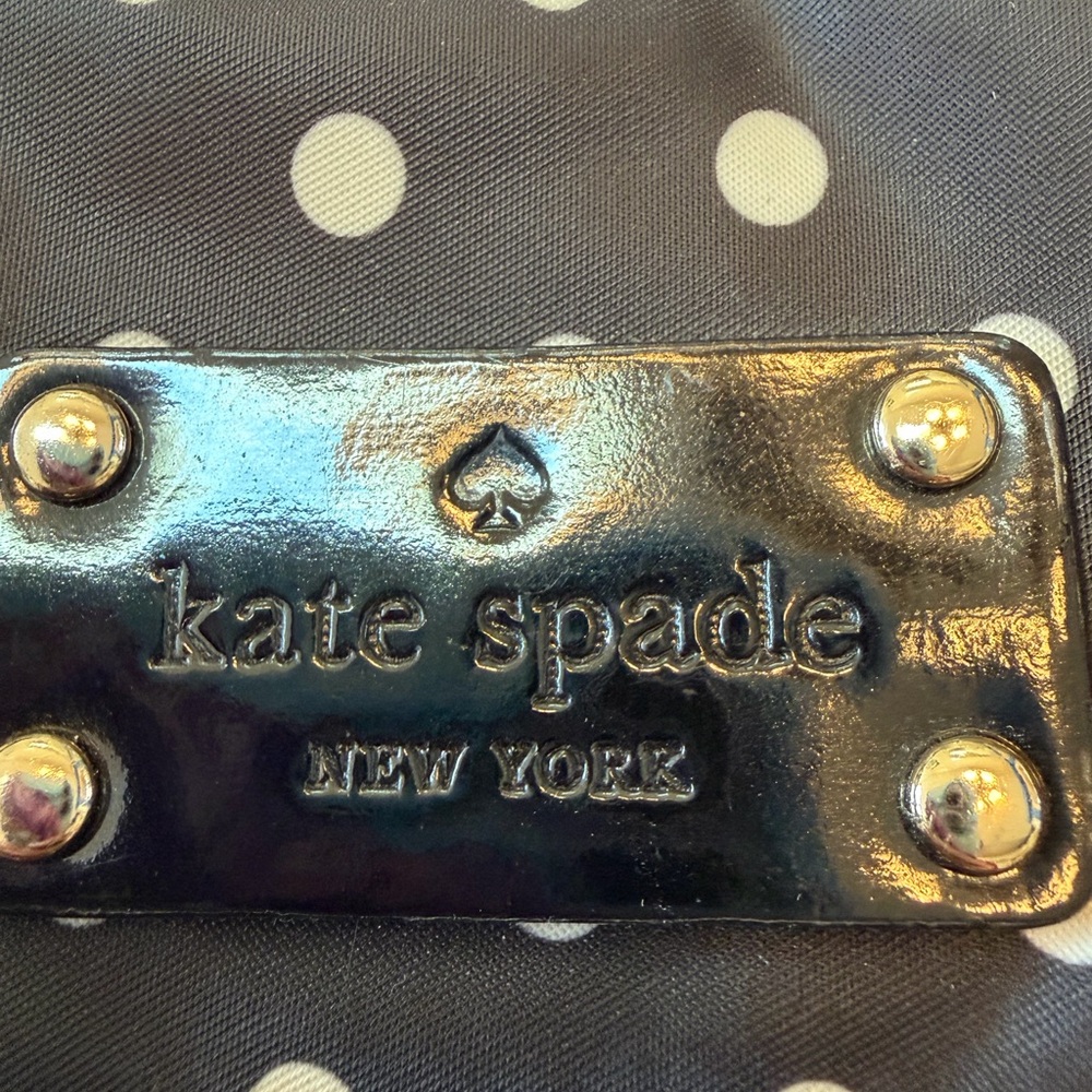 #502 Kate spade Black and White Polka Dot Crossbody Bag. Very clean inside - Picture 11 of 15